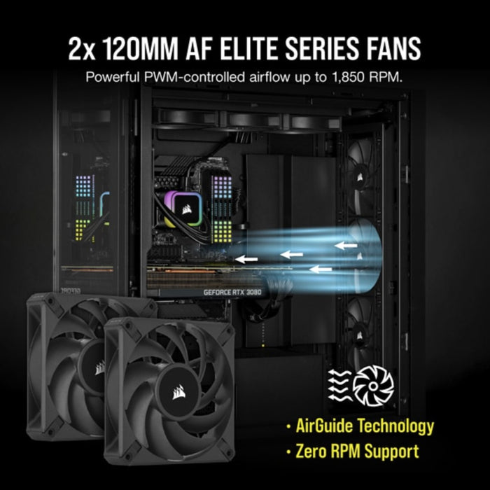 EAN 840006648109 - Corsair H100i Procesador Sistema de refrigeración líquida todo en uno 12 cm Negro 1 pieza(s) imagen 4