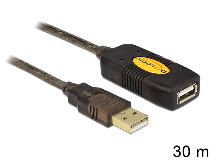 EAN 4043619834532 - DeLOCK 30m, USB2.0 - USB2.0 cable USB USB A Negro imagen 2