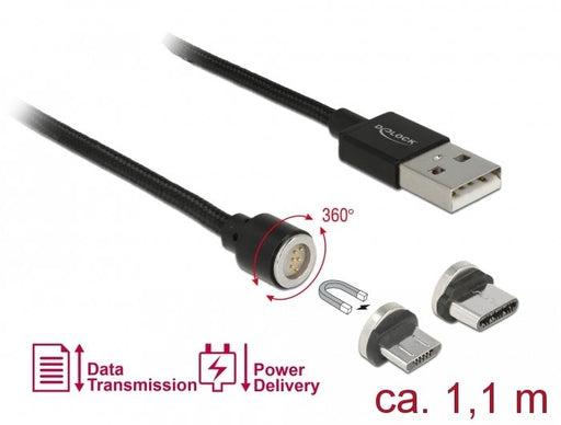 EAN 4015867163153 - DeLOCK 85723 cable USB USB 2.0 1,1 m USB A USB C/Micro-USB B Negro imagen 2