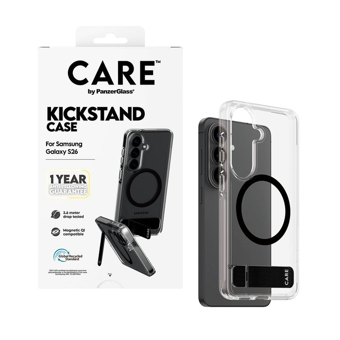 EAN 5715685034084 - PanzerGlass CARE™ by ® Urban Explorer Case Transparent w. Black Kickstand & Qi Samsung Galaxy S26 funda p imagen 6