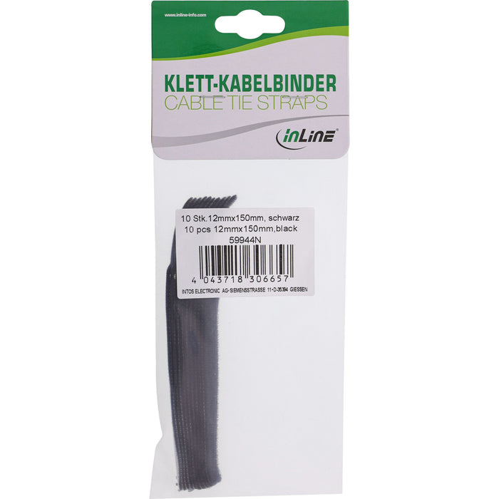 EAN 4043718306657 - InLine 59944N presilla Negro 10 pieza(s) imagen 4