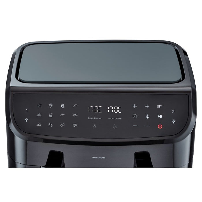 EAN 4061275214840 - MEDION LIFE P20 Doble 8,7 L 2600 W Freidora de aire caliente Negro imagen 13