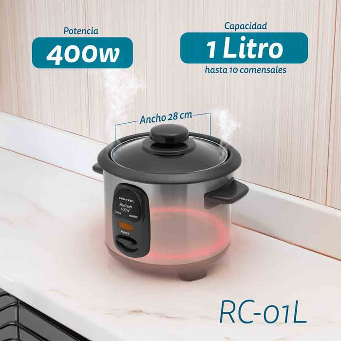 EAN 8426156018430 - Grunkel RC-1L arrocera 400 W Acero inoxidable imagen 2