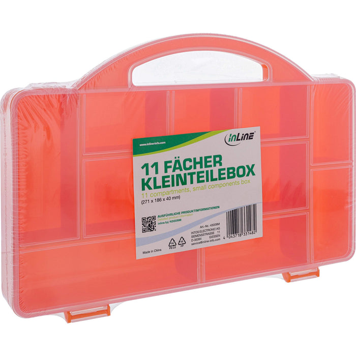 EAN 4043718331482 - InLine 43009M pieza pequeña y caja de herramientas Caja para piezas pequeñas Naranja, Transparente imagen 4