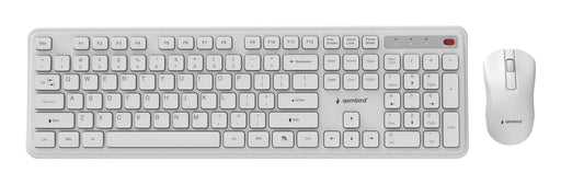 EAN 8716309137027 - Gembird KBS-WPS-01-W teclado Ratón incluido Oficina RF inalámbrico QWERTY Internacional de EE.UU. Blanco imagen 1