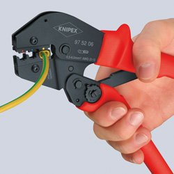 EAN 4003773025467 - Knipex 97 52 05 crimpadora Herramienta para prensar Negro, Rojo imagen 3