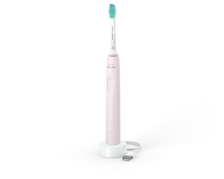 EAN 8710103985563 - Philips 3100 series HX3671/11 cepillo eléctrico para dientes Adulto Cepillo dental sónico Rosa, Blanco imagen 1