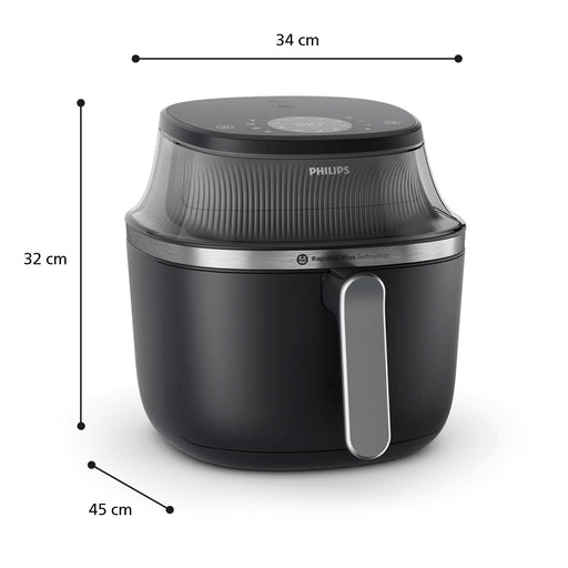 EAN 8720389034404 - Philips 3000 series NA341/00 freidora Sencillo 7,2 L Independiente 2000 W Freidora de aire caliente Negro imagen 2