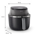 EAN 8720389034404 - Philips 3000 series NA341/00 freidora Sencillo 7,2 L Independiente 2000 W Freidora de aire caliente Negro imagen 2