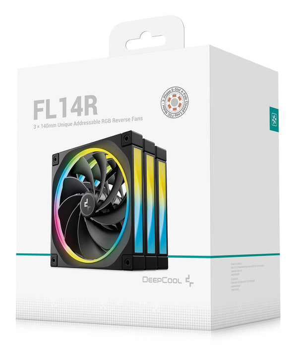 EAN 6933412785286 - DeepCool FL14R Carcasa del ordenador Ventilador 14 cm Negro 3 pieza(s) imagen 7