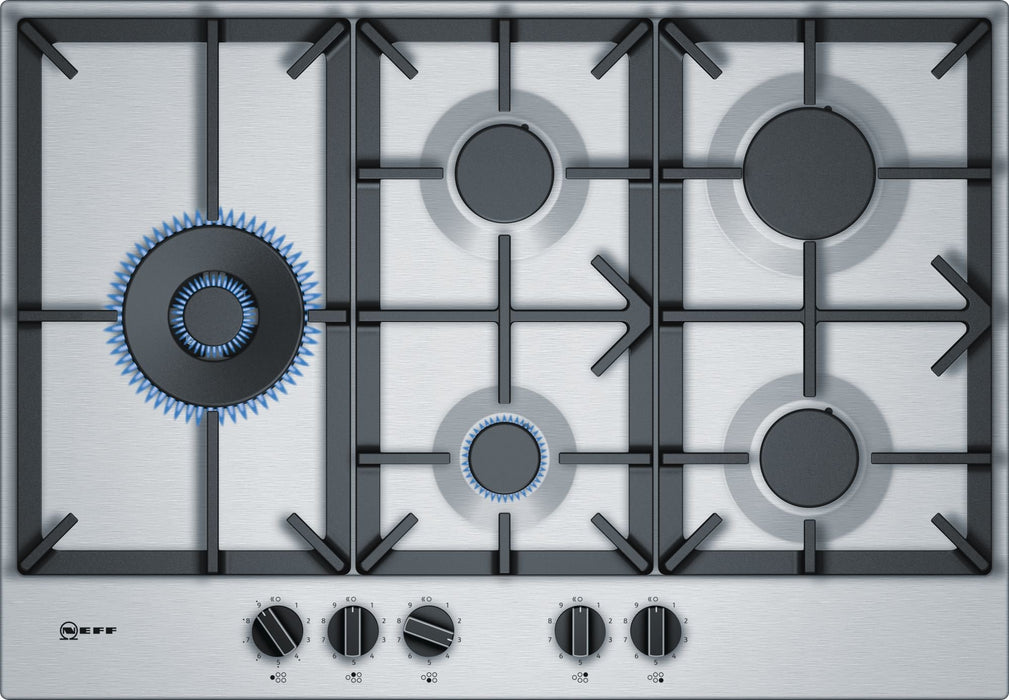 EAN 4242004203520 - Neff T27DS79N0 hobs Acero inoxidable Integrado 75 cm Encimera de gas 5 zona(s) imagen 1