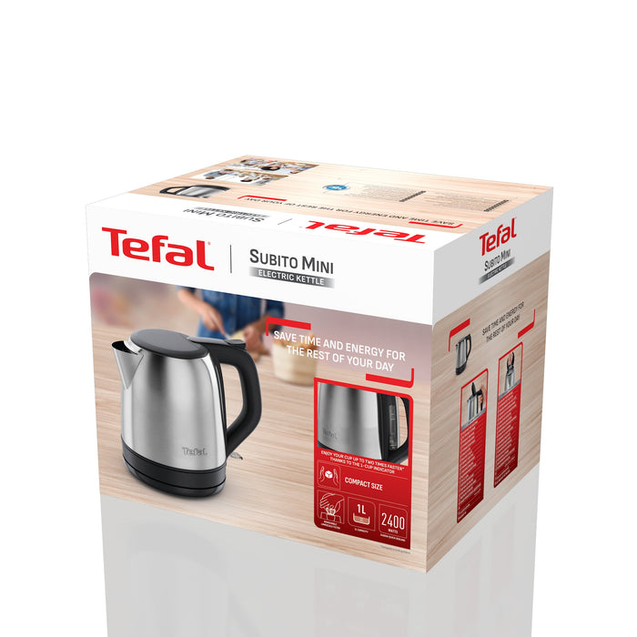 EAN 3045387296711 - Tefal Subito Mini KO5S2DE0 tetera eléctrica 1 L 2400 W Negro, Acero inoxidable imagen 3
