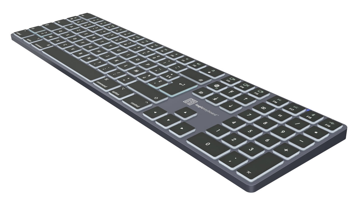 EAN 5707795021955 - Logickeyboard Titan FR Mac teclado Hogar USB + Bluetooth AZERTY Francés Titanio imagen 6