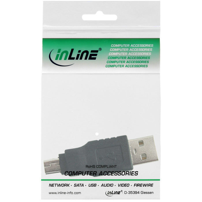 EAN 4043718081448 - InLine 33441C cambiador de género para cable USB 2.0 A male 5-p USB 2.0 Negro imagen 3