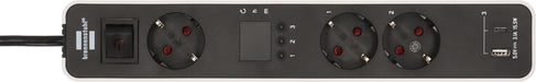 EAN 4007123686674 - Brennenstuhl 1153230026 base múltiple 1,5 m 3 salidas AC Interior Negro, Blanco imagen 3