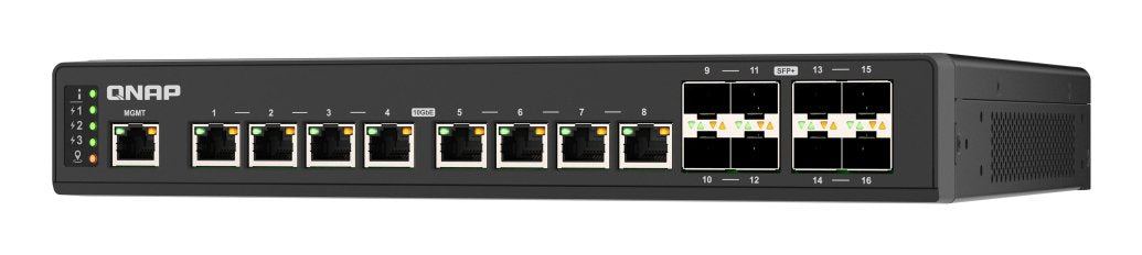 EAN 4711103085714 - QNAP QSW-IM3216-8S8T switch Gestionado L2 10G Ethernet (100/1000/10000) Negro imagen 2