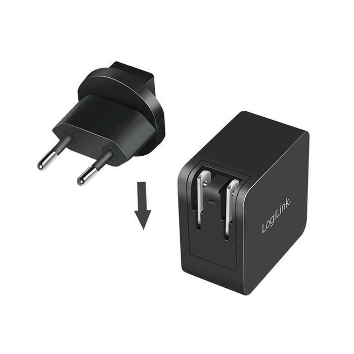 EAN 4052792069723 - LogiLink PA0302 cargador de dispositivo móvil Universal Negro Corriente alterna Carga rápida Interior imagen 4