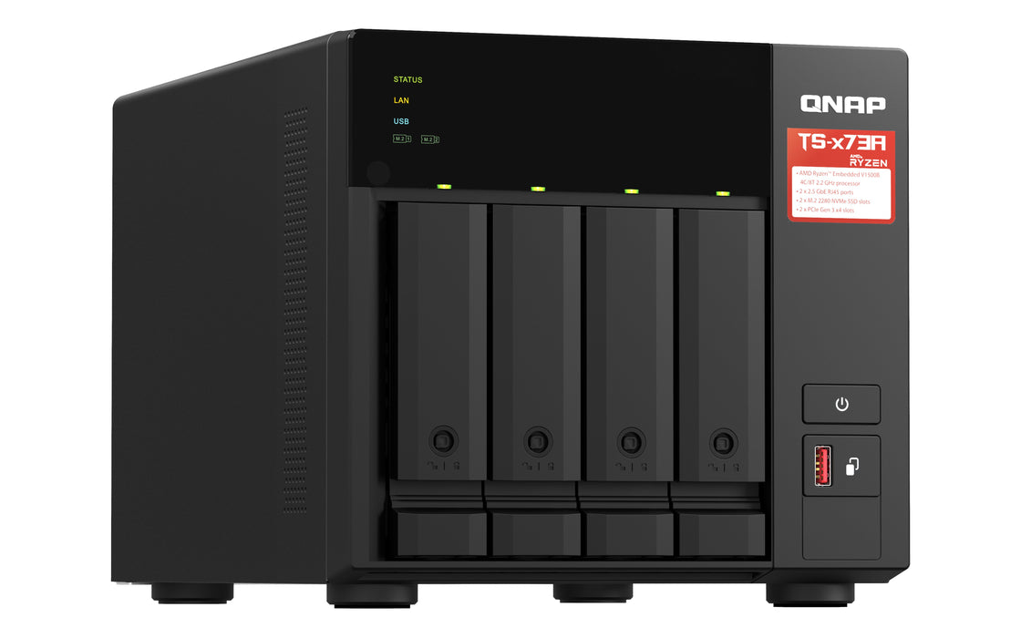EAN 4711103084618 - QNAP TS-473A + QSW-1105-5T Bundle Pack NAS Torre Ryzen Embedded V1500B 8 GB DDR4 0 TB QNAP Turbo System N imagen 4
