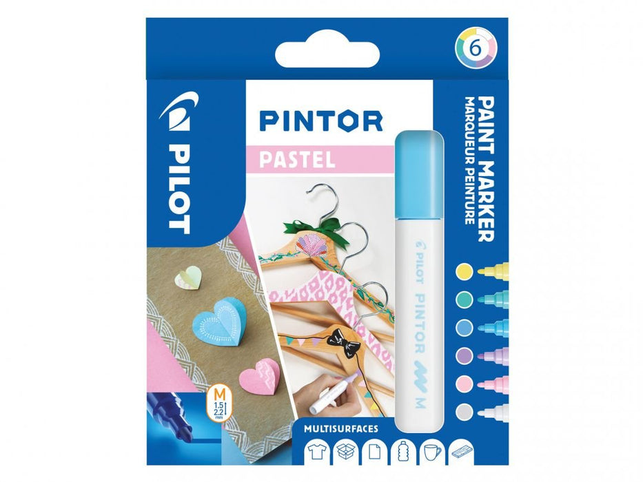 EAN 3131910517474 - Pilot Pintor Azul claro, Verde claro, Rosa claro, Violeta, Blanco, Amarillo 6 pieza(s) imagen 1
