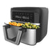 EAN 8435484049962 - Cecotec Cecofry Dual 9000 Sencillo 9 L Independiente 2850 W Freidora de aire caliente Negro, Acero inoxid imagen 2