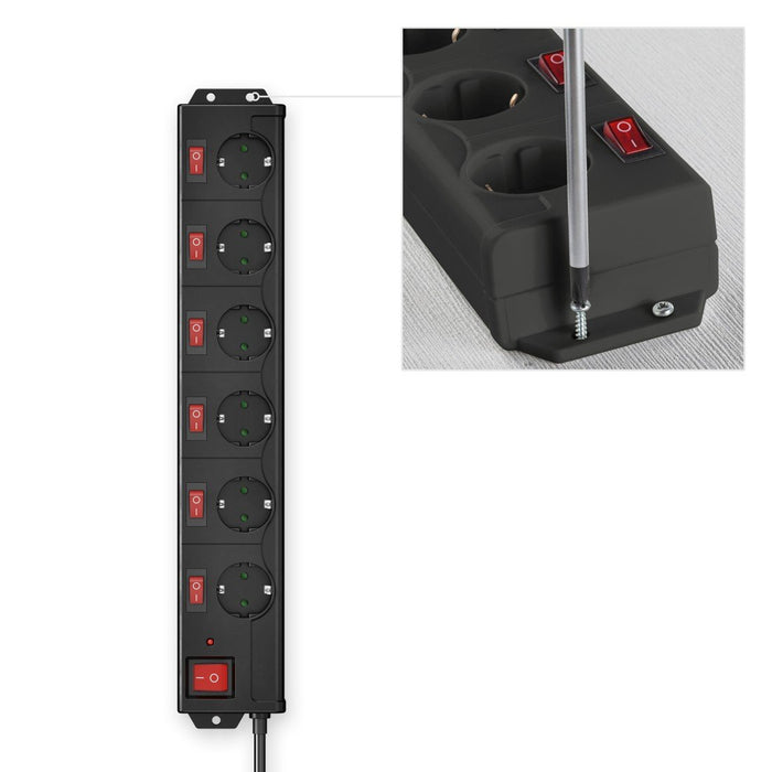 EAN 4047443480378 - Hama 00223160 regleta inteligente 6 salidas AC 1,4 m 3680 W imagen 3