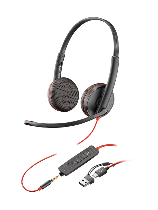 EAN 0197498429410 - Poly Blackwire 3225 Stereo USB-C Headset +3.5mm Plug +USB-C/A Adapter Alámbrico Diadema Oficina/Centro de imagen 1