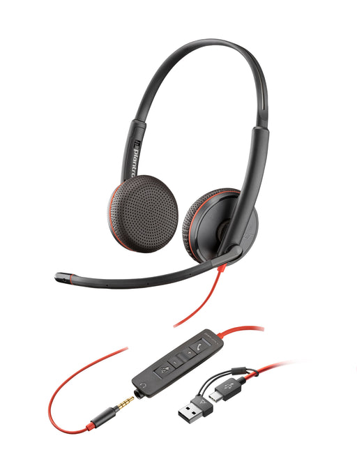 EAN 0197498433080 - HP Poly Blackwire 3225 Stereo USB-C Headset +3.5mm Plug +USB-C/A Adapter (Bulk) Alámbrico Diadema Oficina imagen 2