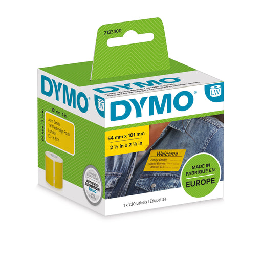 EAN 3026981334009 - DYMO 2133400 etiqueta autoadhesiva Rectángulo redondeado Desmontable Amarillo 220 pieza(s) imagen 2