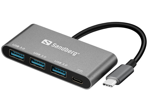 EAN 5705730136030 - Sandberg 136-03 hub de interfaz USB 3.2 Gen 1 (3.1 Gen 1) Type-C 5000 Mbit/s Aluminio, Blanco imagen 1