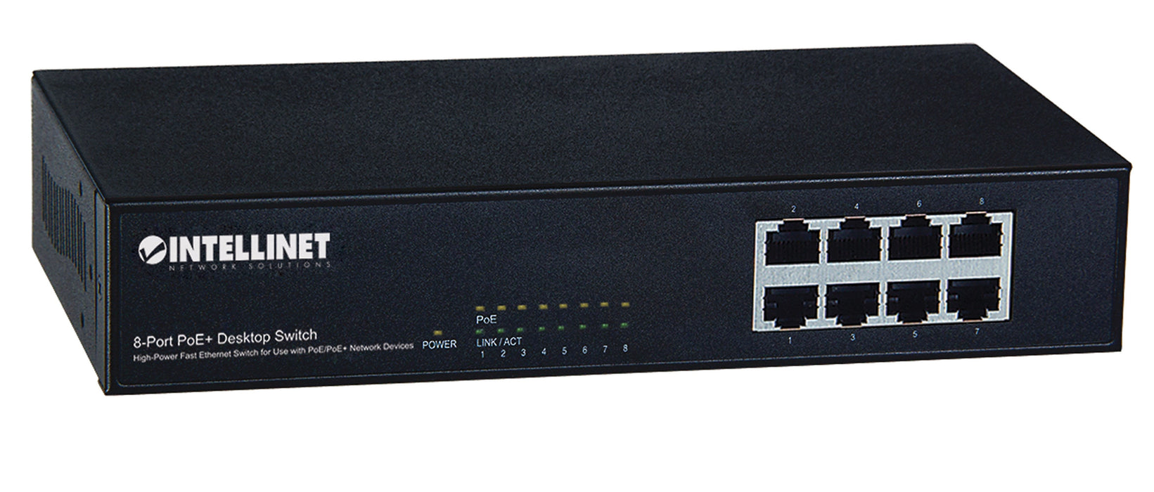 EAN 766623560764 - Intellinet 560764 switch Fast Ethernet (10/100) Energía sobre Ethernet (PoE) Negro imagen 2