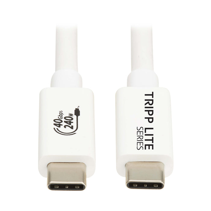 EAN 37332281142 - Tripp Lite U521-1P0M-WH cable USB USB4 Gen 2x2 1 m USB C 40 Gbit/s 240 W Blanco imagen 1
