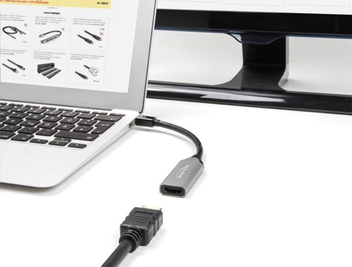 EAN 4043619643318 - DeLOCK 64331 adaptador de cable de vídeo 0,15 m Mini DisplayPort HDMI Negro, Gris imagen 2