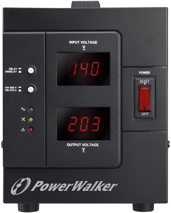 EAN 4260074977042 - PowerWalker AVR 1500 SIV FR regulador de voltaje 2 salidas AC 110-280 V Negro imagen 4