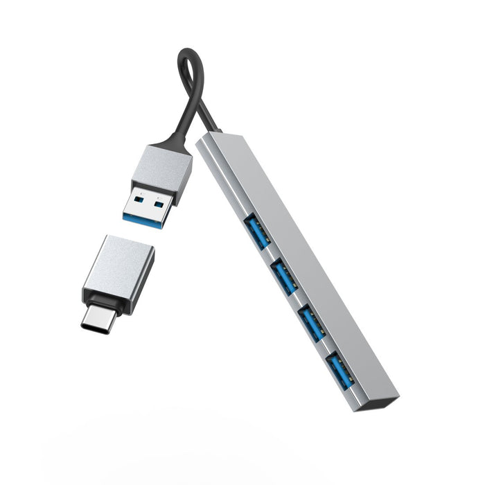 EAN 4047443497666 - Hama 00200141 hub de interfaz USB 3.2 Gen 1 (3.1 Gen 1) Type-A 5000 Mbit/s Gris imagen 3