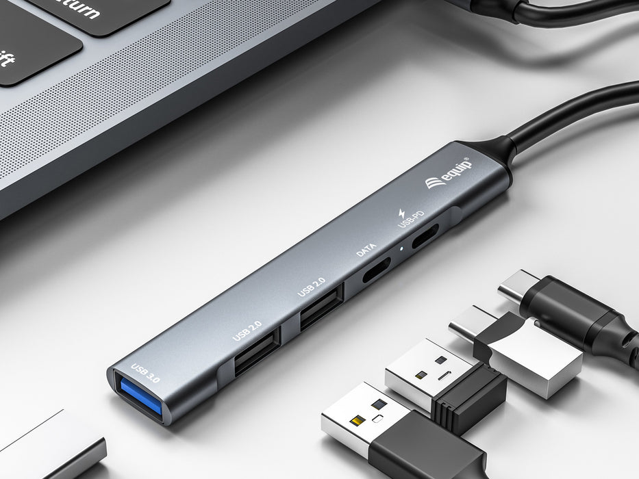 EAN 4015867228302 - Equip 128962 hub de interfaz USB 3.2 Gen 1 (3.1 Gen 1) Type-C 5000 Mbit/s Plata imagen 4