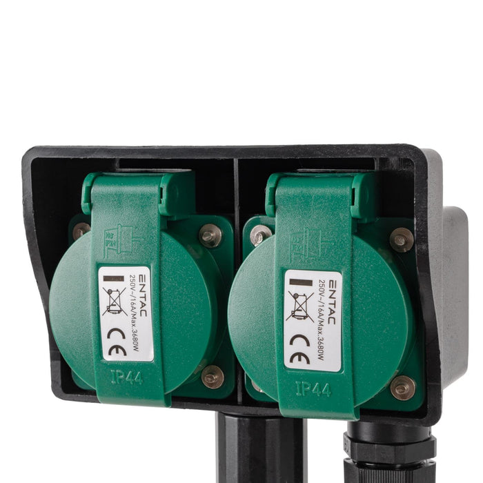 EAN 5999097987781 - Entac ESE1.5G2-5-IP44S base múltiple 5 m 2 salidas AC Exterior Negro, Verde imagen 3