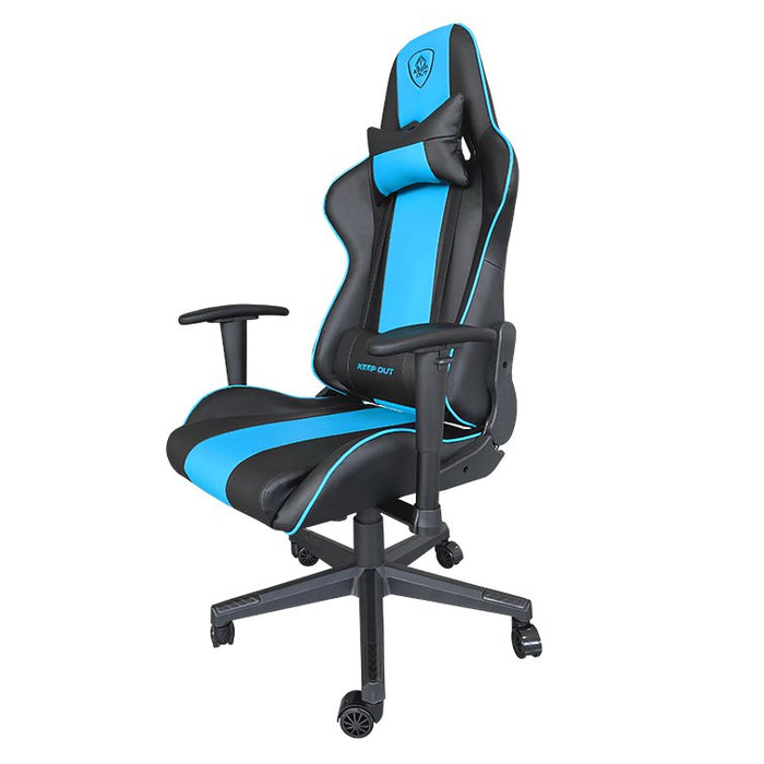 EAN 8435099529033 - KeepOut XSPRO-RACING Silla para videojuegos universal Asiento acolchado Turquesa, Negro imagen 2