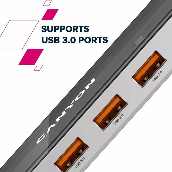 EAN 5291485015572 - Canyon DS-13 USB Tipo C 5000 Mbit/s Gris imagen 9