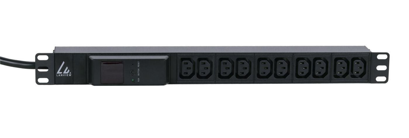 EAN 5704174320692 - Lanview LVR261877 unidad de distribución de energía (PDU) 10 salidas AC 1U Negro imagen 2
