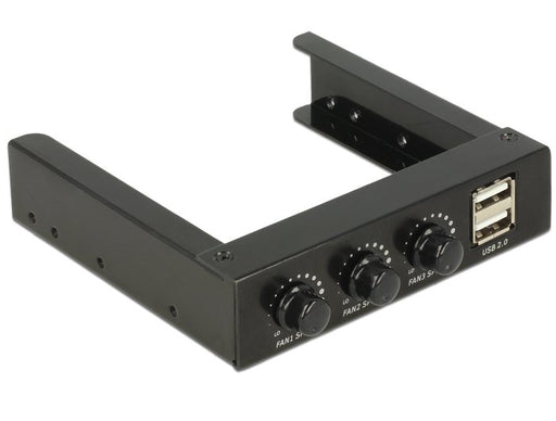 EAN 4043619627141 - DeLOCK 62714 controlador de velocidad de ventilador 3 canales Negro imagen 1