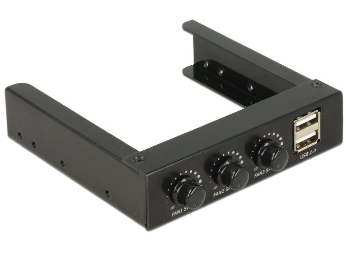 EAN 4043619627141 - DeLOCK 62714 controlador de velocidad de ventilador 3 canales Negro imagen 1