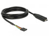 EAN 4043619639472 - DeLOCK 63947 cable de serie Negro 2 m USB 2.0 Type-C 6 pin pin header pitch: 2.54 mm imagen 1