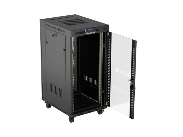 EAN 5901969447897 - Lanberg FF01-6824-12BL armario rack 24U Rack o bastidor independiente Negro imagen 5
