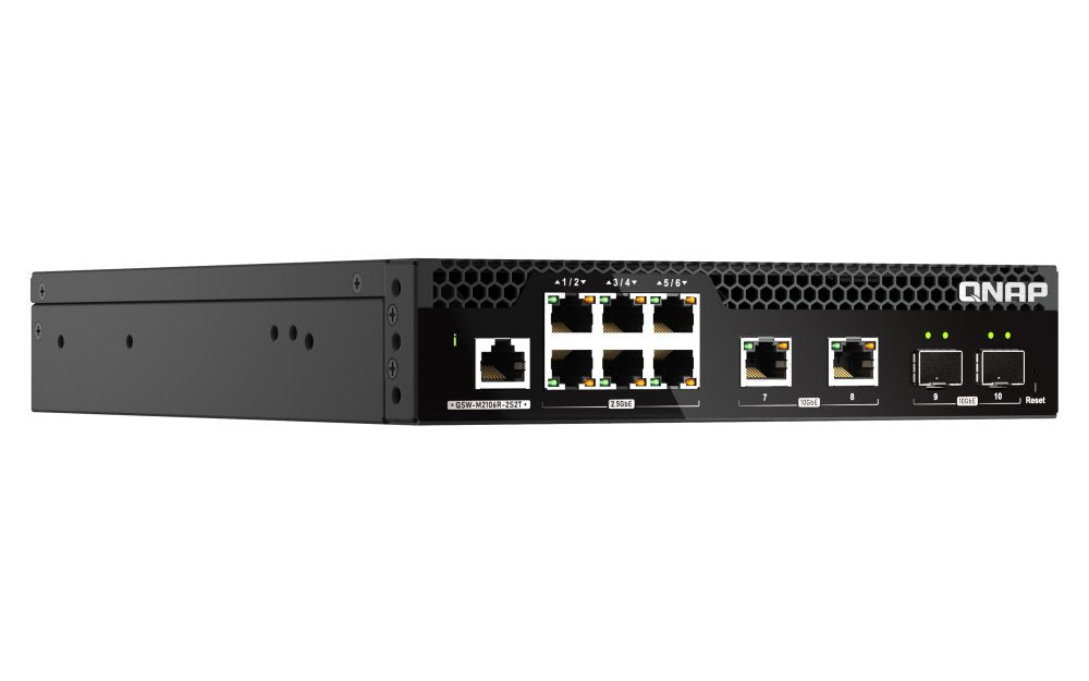 EAN 4711103082799 - QNAP QSW-M2106R-2S2T switch Gestionado L2 10G Ethernet (100/1000/10000) 1U Negro imagen 2