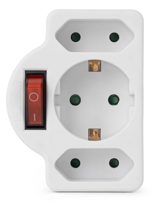 EAN 5999097904405 - Entac EPAG-1EE2E-SW adaptador de enchufe eléctrico Tipo F Tipo C (Euroconcexión) + Tipo F Blanco imagen 4