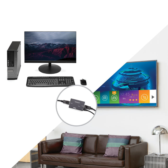 EAN 65030864220 - StarTech.com DPBOOST extensor audio/video Repetidor de señales AV Negro imagen 6