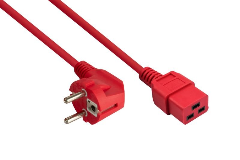 EAN 4066857003874 - Kabelmeister SK0190-R018 cable de transmisión Rojo 1,8 m Enchufe tipo E+F IEC C19 imagen 1