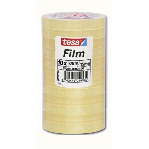 EAN 4042448049704 - TESA 57388-00001-00 cinta adhesiva 66 m Transparente 10 pieza(s) imagen 1