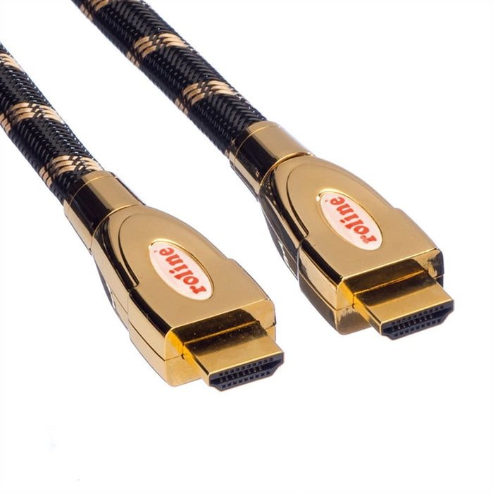 EAN 7611990131945 - ROLINE 11.04.5690 cable HDMI 1 m HDMI tipo A (Estándar) Negro, Oro imagen 3