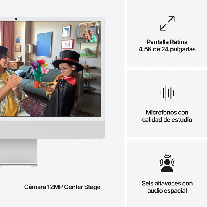 EAN 195949591716 - Apple iMac Apple M M4 59,7 cm (23.5") 4480 x 2520 Pixeles PC todo en uno 16 GB 256 GB SSD macOS Sequoia Wi imagen 7